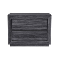 Manhattan Comfort - Table de nuit contemporaine Soren 32" à 2 tiroirs - Gris charbon-Conçu avec un stratifié à grain de bois de haute qualité, offrant l'apparence du bois naturel avec une durabilité accrue