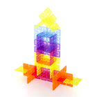Guidecraft - Interlox Squares de 96 pièces-Pas de matériel ou d’outils nécessaires, il suffit de couper les bords ensemble pour créer un éventail illimité de constructions