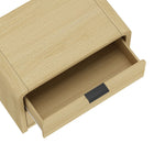 Manhattan Comfort - Table de nuit moderne Grace 28" - Chêne naturel et noir-Conçu avec du bois massif lisse, des coins arrondis et une silhouette minimaliste pour une allure à la fois moderne et classique