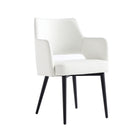 Manhattan Comfort - Lot de 2 fauteuils de salle à manger Tremont 58 cm, moderne, revêtement similicuir blanc-Capacité de poids : 125 kg chacun