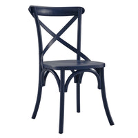 Modway - Gear Fauteuil d’appoint de salle à manger - Bleu Minuit-Fauteuil d’accompagnement Modern Farmhouse