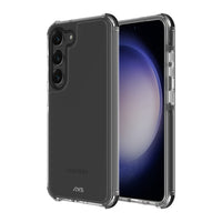AXS - PROShield Plus etui transparent teste contre les chutes pour Samsung Galaxy S23 - Noir-Coin renforçis subtils absorbent les chocs en creant un coussin d'air entre l'appareil et les surfaces