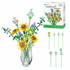 Contixo - Ensemble de blocs de construction de la collection de fleurs de tournesol - 975 pièces-Conçu avec une attention méticuleuse aux détails, chaque bloc de construction représente l'essence délicate et vibrante des tournesols, capturant leur élégance et leur charme. Cet ensemble vous permet d'apporter l'attrait intemporel des tournesols entre vos mains, en créant un superbe bouquet qui ne se fanera ni ne se fanera jamais