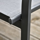 Outsunny - Ensemble de meubles de patio 4 pièces, ensemble de conversation de jardin avec loveseat, gris foncé-L'assise et le dossier en texteline respirant vous gardent au frais même en été 