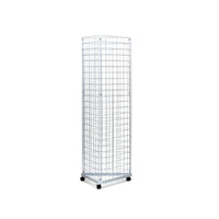 Wamaco - Kit de base triangulaire Trois avec panneaux grillagés 2 x 4 pieds - Blanc-Kit tout-en-un - Inutile de chercher quelles pièces de grille s'assemblent entre elles, car une fois monté, ce kit forme un présentoir triangulaire fonctionnel.