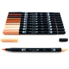 Tombow - Stylos à double pointe, couleurs portrait, paq./10-Encre à base d'eau sans odeur, sans maculage