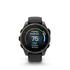Garmin - Montre connectée GPS multisports fēnix 8 Pro - 47 mm - Titane DLC gris carbone avec bracelet en silicone noir/gris galet-NAVIGATION CARTOGRAPHIQUE AVANCÉE - Naviguez dans vos aventures en utilisant des cartes TopoActive préchargées avec ombrage de relief — ainsi que des cartes intégrées pour les terrains de golf et les stations de ski à travers le monde. Une fonction de planification d'itinéraire dynamique vous propose des parcours suggérés pour vous ramener à votre point de départ à temps.