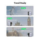 UGREEN - Chargeur Rapide 65W GaN de Voyage Mondial - 1x USB-A/2x USB-C-Puissant et Compact : Avec une puce GaN intégrée, le chargeur est plus petit, charge plus rapidement et est plus économe en énergie. Cela rend l'adaptateur de voyage international facile à emporter lors de vos vacances à l'étranger sans prendre trop de place dans votre valise.
