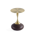 Manhattan Comfort - Table d’appoint Patchin 15,75 po moderne - brun et or-Table d’appoint moderne pour salon