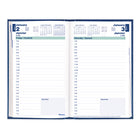 Blueline - 2026 Agenda quotidien Traditional Couverture rigide - 8 po x 5 po - Bleu - Bilingue-Reliure par collage avec couverture rigide d'aspect lézard