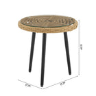 Manhattan Comfort - Ensemble moderne Benson de 3 pièces pour patio avec fauteuils à bascule - Gris - Lot de 3-Rembourrage capitonné pour plus de beauté et de confort