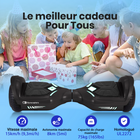 Gyrocopters - Hoverboard PRIME pour enfants - Vitesse de 15 km/h - 300 W - 6,5 pouces - Roues LED - Haut-parleur Bluetooth - Noir-Moteur de 300 W