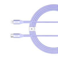 LOGiiX - Vibrance Braid 1,2 M USB-C vers Lightning - Lavande-Câble USB-C vers Lightning de 1,2 m (*3,94 pi) pour charger et synchroniser les appareils Lightning.