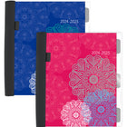 Staples - Agenda scolaire hebdomadaire/mensuel médaillons 2024-2025 - 6 7/8 po x 8 5/8 po - assorties - bilingue-14 mois : juillet 2024 - août 2025