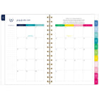 AT-A-GLANCE - Agenda scolaire hebdomadaire/mensuel gingham Emily Ley 2024-2025 - 5 3/8 po x 8 1/2 po - bleu/blanc - bilingue-12 mois : juillet 2024 à juin 2025