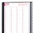 Brownline - 2026 Agenda de rendez-vous quotidien pour 4 personnes - 11 po x 8-1/2 po - Noir - Anglais-50 % de papier recyclé post-consommation