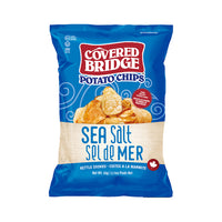 Covered Bridge Potato Chips Sel de Mer - Cuites a la Marmite - 60g - Paquet de 24-Cuites a la marmite