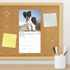 DateWorks - Mini Calendrier Mural 16 Mois d'Chiots 2025 - 7 po x 7 po - Anglais-Parfait à accrocher sur un mur, un tableau en liège ou un tableau d'affichage à la maison, à l'école ou au bureau
