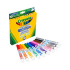 Marqueurs lavables à trait large ultra-propres Crayola, ensemble de 10-Les marqueurs non toxiques les plus lavables au monde, avec une formule ultra-propre qui se lave facilement de la peau et de la plupart des vêtements et murs peints
