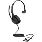 Jabra - Casque filaire mono Evolve2 50 USB-C/A et Bluetooth - Unified-Connectivité rapide plug-and-play et double connectivité