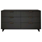Manhattan Comfort - Granville commode double large moderne 55,04" - gris foncé-Moderne-contemporain avec une touche de glamour - grande commode double pour chambre