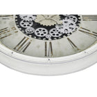 Monarch Specialties - Horloge - 30 po Rond - Mécanisme D'Engrenage - Surdimensionné Grand - Horloge Murale - Blanc -Transitionnel-Aucun assemblage n'est nécessaire, il suffit d'insérer 3 piles AA (non incluses), de l'accrocher et de profiter de cette horloge décorative de style transitionnel à l'allure vintage