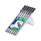 Staedtler - Stylos feutre recyclés triplus 97 recyclé - Noir - Paquet de 6  -Noir
