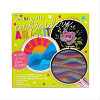Art 101 - Kit d'art de broderie-Explorez la dernière tendance artisanale de la broderie avec trois projets de broderie adaptés à tous les niveaux de compétence