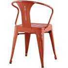 Modway - Promenade Chaise à manger - Rouge-Capsules de pied sans marques