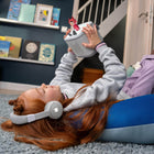 tonies - Casque d’écoute Bluetooth - Gris lune -Les oreillettes rembourrées et le bandeau souple assurent des heures d’écoute tout en confort