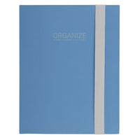 Gry Mattr - Chemise extensible - 12,5 x 9,6 po - Bleu-Six pochettes intérieures extensibles pour un rangement organisé