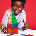 Magna-Tiles - Ensemble de construction magnétique combiné de 20 pièces-Ce Qui Le Rend Unique: Les tuiles mircoMAGS entièrement compatibles sont 75 % plus petites que les pièces MAGNA-TILES traditionnelles. Il suffit de regarder les trucs sympas que les enfants peuvent construire avec cette combinaison gagnante ! 