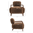 Modway - Zinnia Fausse fourrure Chaise d’accent - Brun-Amorti en mousse dense
