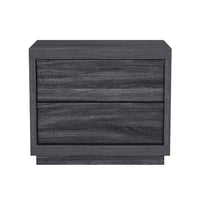 Manhattan Comfort - Table de nuit contemporaine Navis 26" à 2 tiroirs - Gris charbon-La finition aspect bois offre une apparence chaleureuse et naturelle prisée dans la conception de meubles modernes