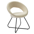 Modway - Nouvelle Tissu rembourré Chaise à manger Ensemble de 2 - Noir beige-Rembourrage en mousse dense