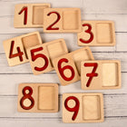 Learn Well - YUSE0269 Plateaux numérotés 1 à 9-Le traçage des chiffres aide à développer les compétences en écriture dès le plus jeune âge. Chaque plateau mesure 10 cm x 14 cm.