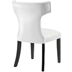 Modway - Curve Vinyle Chaise à manger Ensemble de 2 - Blanc-Jambes élégantes et effilées