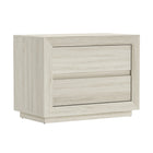 Manhattan Comfort - Table de nuit contemporaine Soren 32" à 2 tiroirs - Chêne blanchi-Le design surélevé de la base apporte une touche raffinée tout en assurant la stabilité et la solidité de la pièce