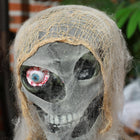 HOMCOM - Momie animée Halloween - Décoration effrayante demi-corps - Marron et Gris-Décoration polyvalente adaptée aux maisons, fêtes et espaces publics pour des frayeurs uniques 