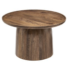 Modway - Holloway Rond de 30 po Bois Table basse - Noyer-Arrivée entièrement assemblée