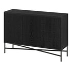 Hudson&Canal - Buffet Brighton 48" de largeur - Grain noir-Le dessus a une capacité de poids de 75 lb, la zone de stockage intérieure peut contenir 35 lb sur chaque étagère