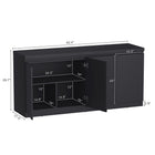 Manhattan Comfort - Buffet moderne Griffin 62" à 4 portes - Onyx-Design épuré et minimaliste Portes à panneaux plats et lignes droites pour un aspect moderne et élégant