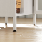 HOMCOM - Table à manger pliante à abattant 67 po avec étagères de rangement pour 4 personnes - blanc-C’est un choix intelligent pour une petite cuisine, une salle à manger ou tout autre espace restreint
