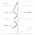 Letts - 2026 Agenda hebdomadaire Woodland - 6-7/8 po x 3-1/8 po - Vert - Multilingue-Couverture semi-flexible avec motif embossé