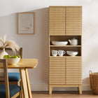 Modway - Render Grand Armoire de rangement de salle de bain in Chêne-Charnières à fermeture douce