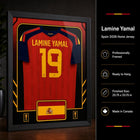 Frameworth Official FIFA World Cup 2026 Spain Lamine Yamal Framed Replica Jersey - 25.75" x 33.75"-Handcrafted in Canada by Frameworth Sports Marketing, established 1992, producing officially licensed sports memorabilia.
