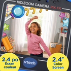 VTech - KidiZoom Camera Pix FX - Bleu - Bilingue-Plus qu’un simple appareil photo, amusez-vous avec quatre jeux pour faire sauter des grenouilles, partir en mission en hors-bord, faire pousser des fleurs ou assembler un casse-tête photo