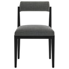 Modway - Kai Tissu Chaise à manger Ensemble de 2 - Fusain-8