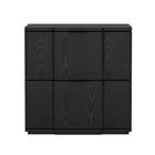 Manhattan Comfort - Table de nuit Clive 22" style mid-century moderne à 2 tiroirs - Noir-10