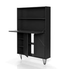 Nexera - Bureau mural Slim, Noir-Meubles conçus et produits au Canada à partir de panneaux de particules et de MDF certifiés CARB II/FSC.  Item expédié en 24-48 heures après réception de la commande.  Assemblage requis